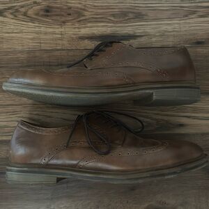 Men’s Merona Brown Leather Lace-Up Dress Shoe sz: 11